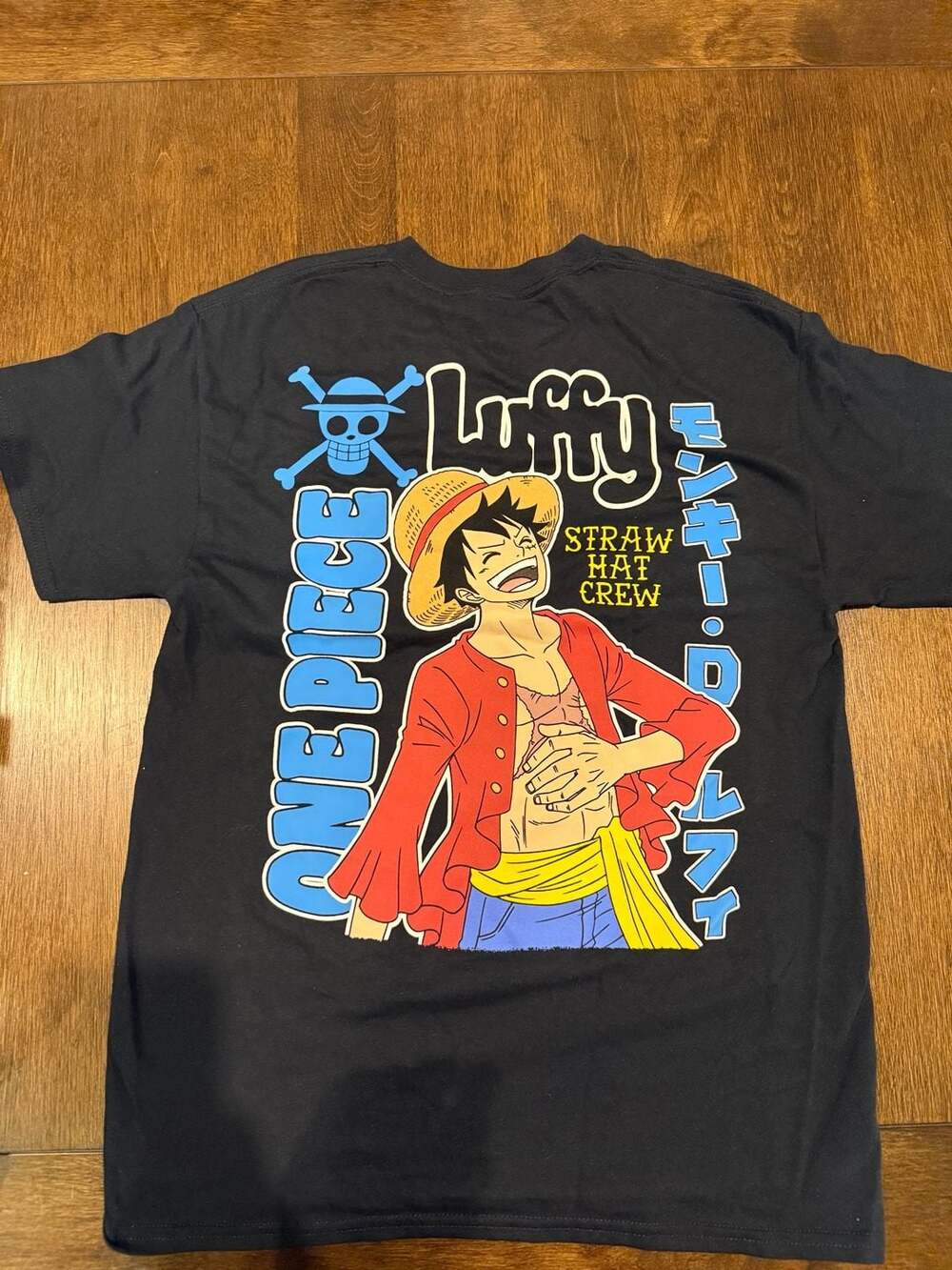 One Piece Luffy T-Shirt Black Anime Graphic Tee